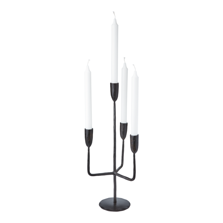 THOR Kandelaber, Svart – längd: 18 cm, bredd: 18 cm, höjd: 44 cm