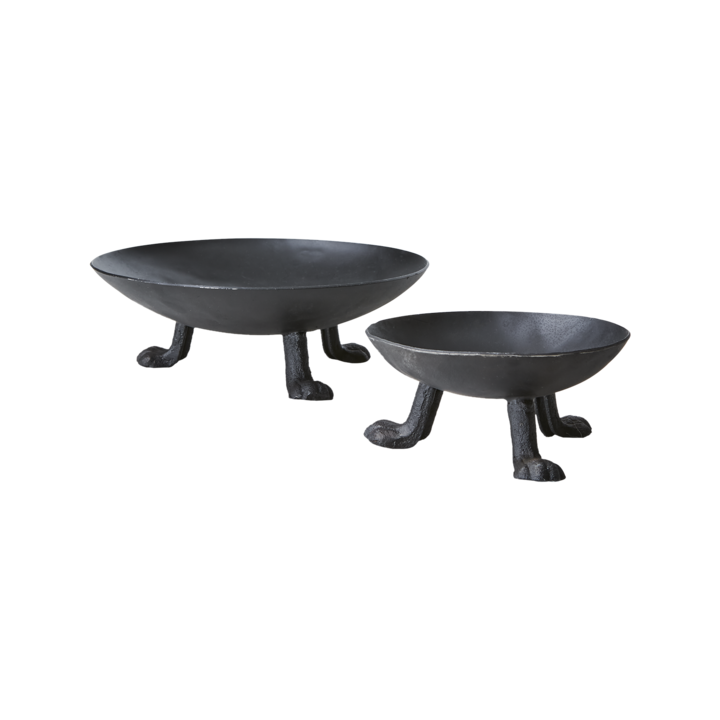 ODIN Skål, set om 2, Svart – diameter: 11 cm, höjd: 6 cm, diameter: 17 cm, höjd: 6 cm