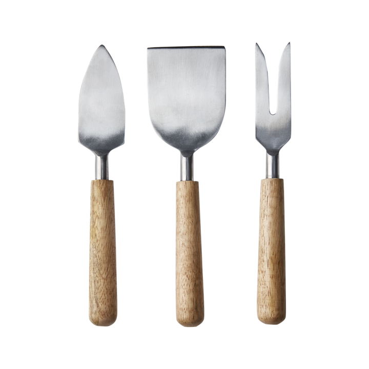 NICO Ostkniv, set om 3, Natur/silverfärgad – längd: 17 cm, bredd: 3 cm