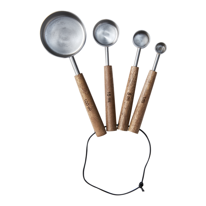 NICO Måttsats, Natur/silverfärgad – längd: 18 cm, bredd: 6 cm