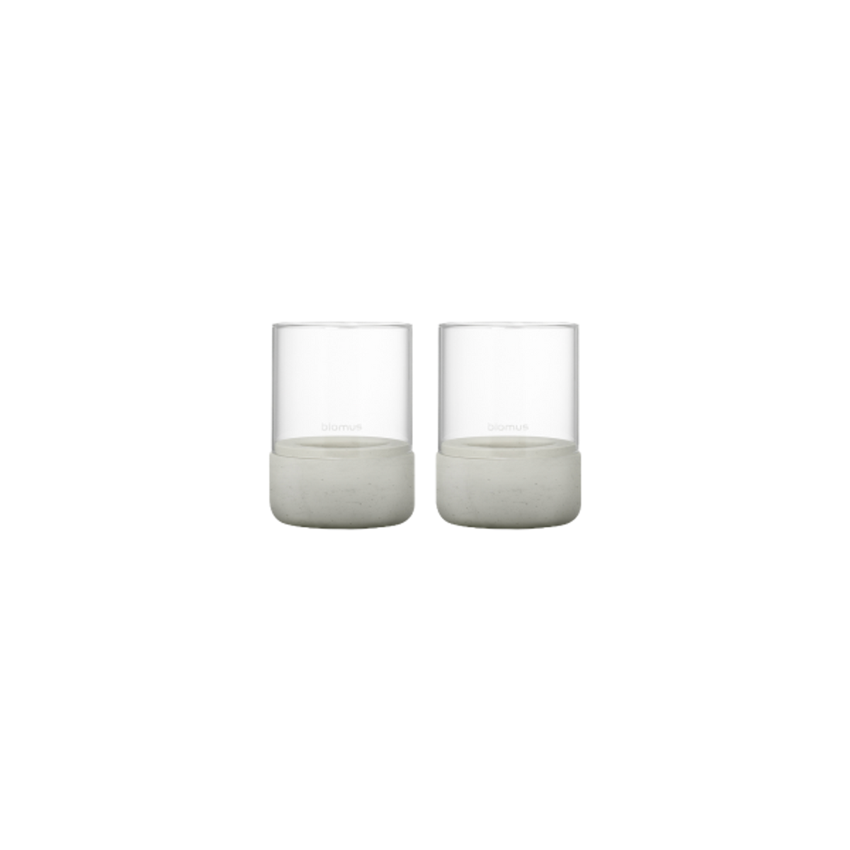 Ljuslykta Calma 2-Pack 9,5 cm Light Gray från blomus