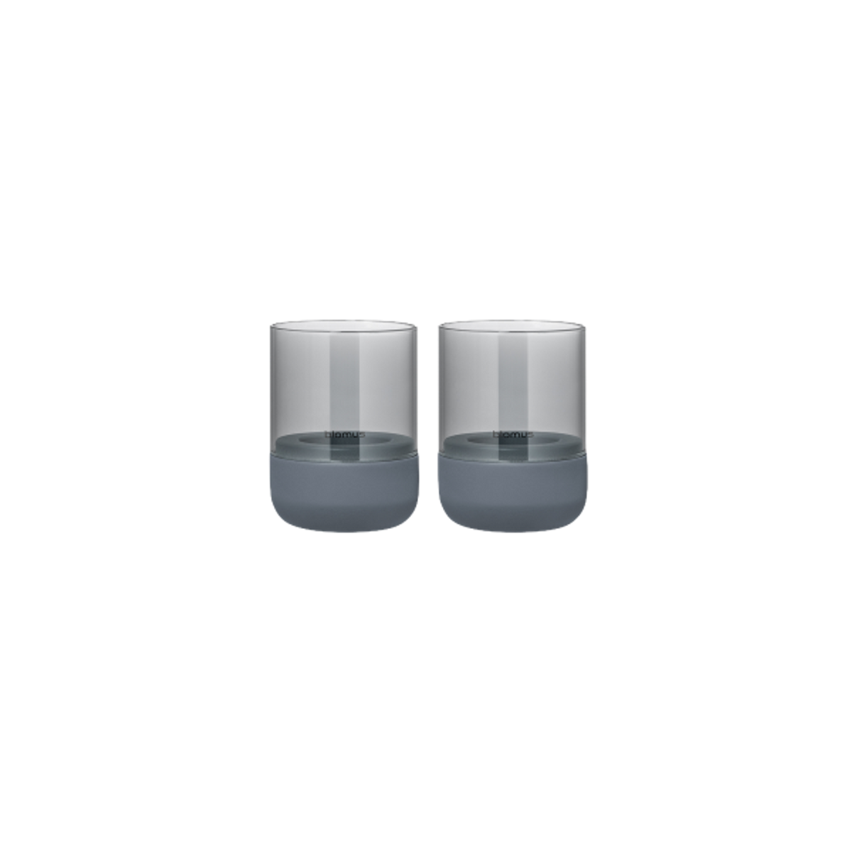 Ljuslykta Calma 2-Pack 9,5 cm Steel Gray/Smoke från blomus