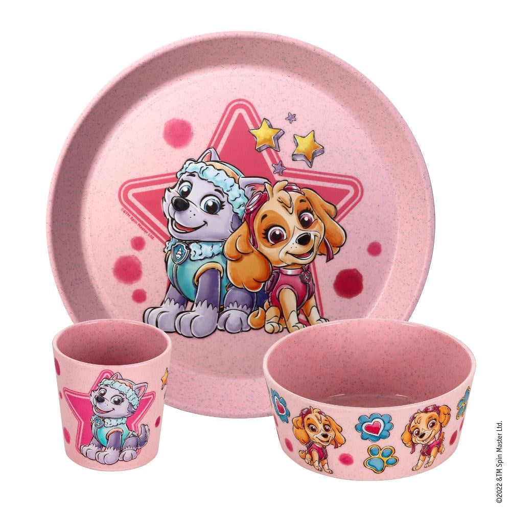 Connect Paw Patrol Barnservis 3 delar Tallrik/Skål/Mugg Rosa Koziol