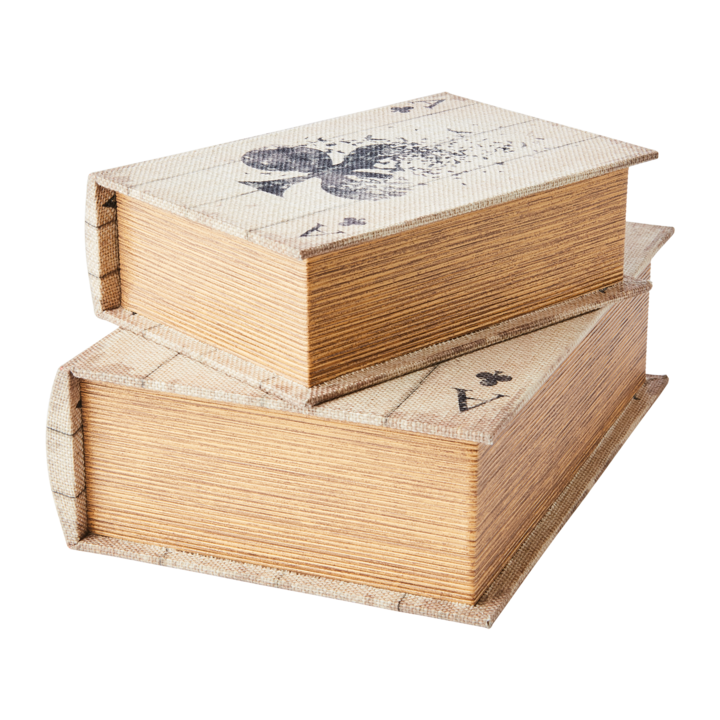 BROOKE Låda, set om 2, Svart – längd: 27 cm, bredd: 19 cm, höjd: 8 cm, längd: 20 cm, bredd: 14 cm, höjd: 6 cm