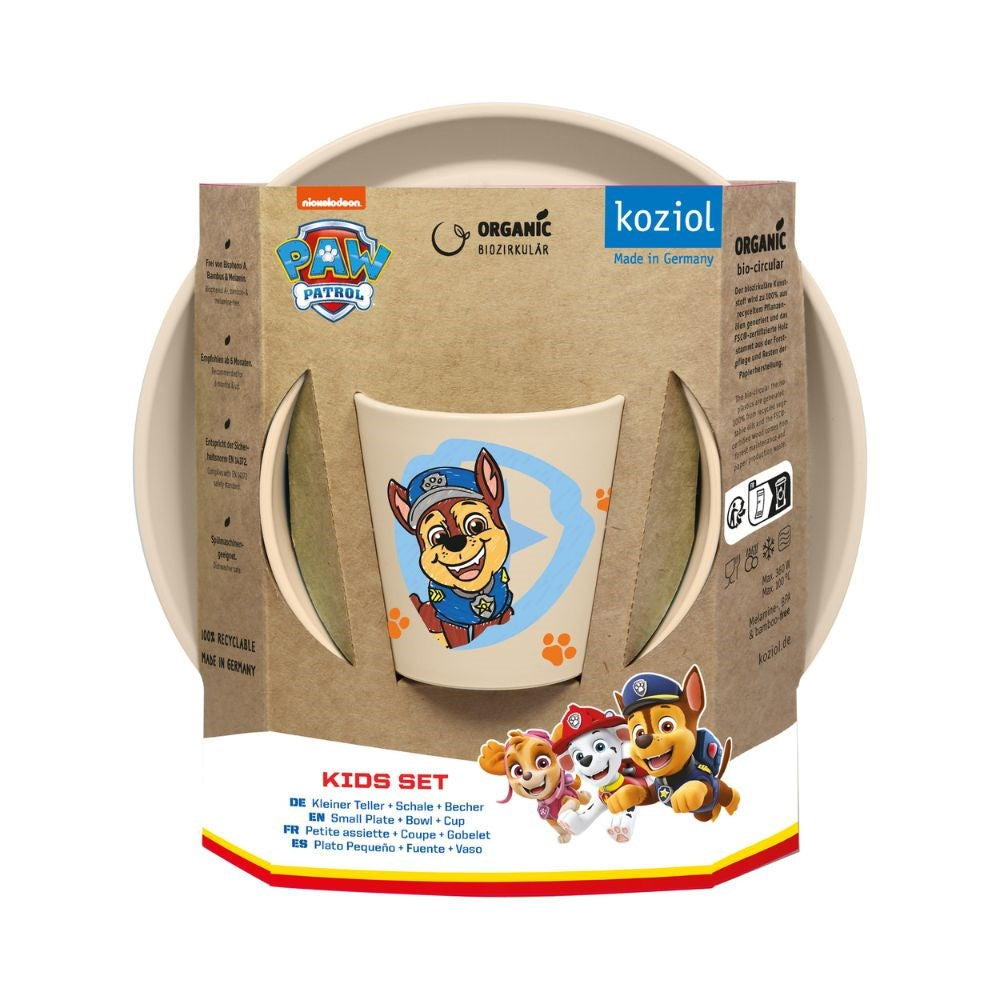 Connect Paw Patrol Barnservis 3 delar Tallrik/Skål/Mugg Beige Koziol