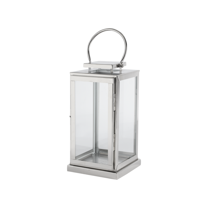 CLINTON Lykta M, Silverfärgad – längd: 20 cm, bredd: 20 cm, höjd: 39/51 cm