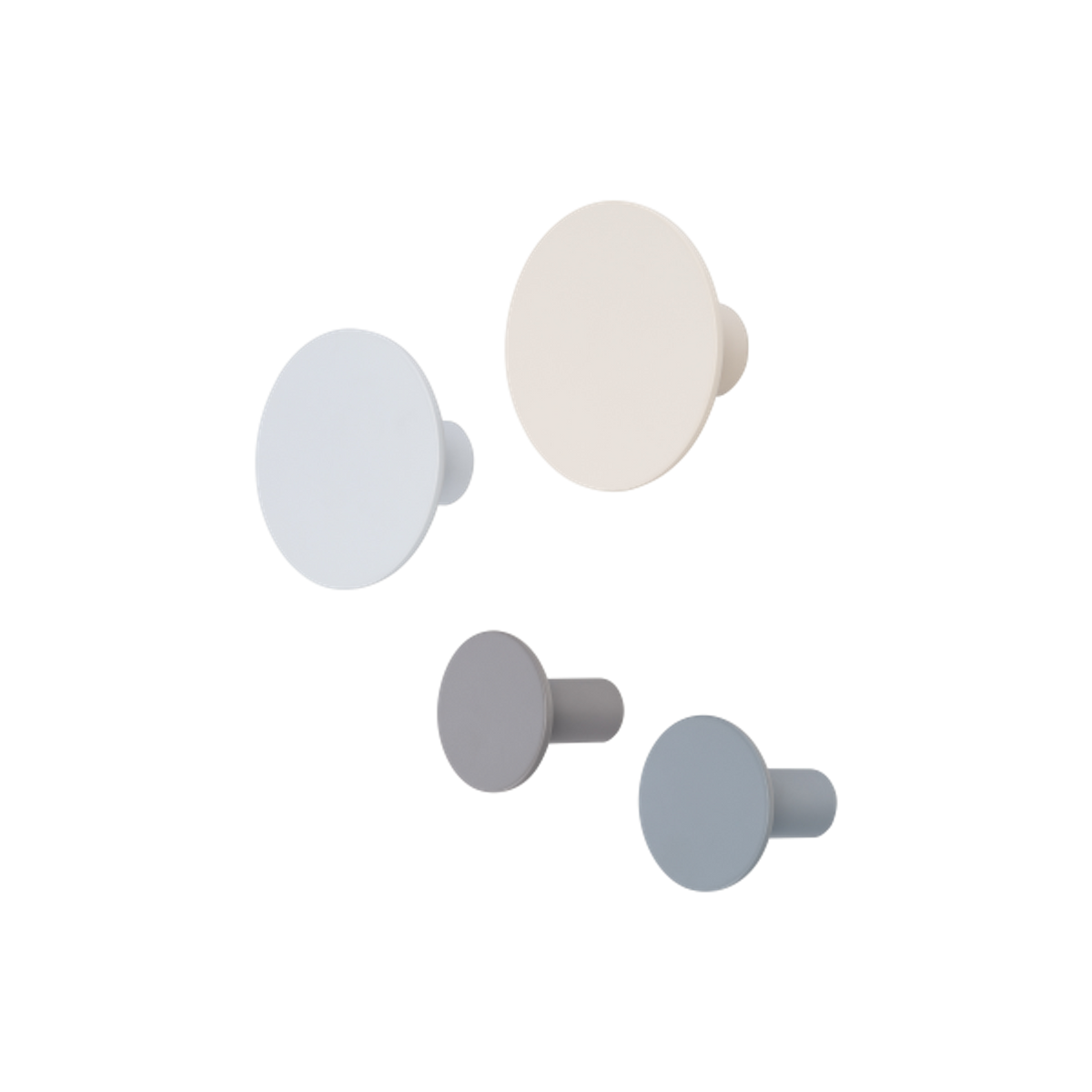 Väggkrokar Ponto Set Av 4 Gray/Tradewinds/Micro Chip/Moonbeam från blomus