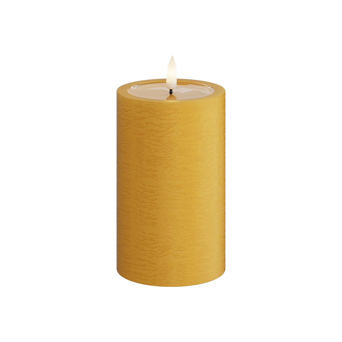 Blockljus Unique LED Currygul 7,5x12,5 cm från Unique Candles