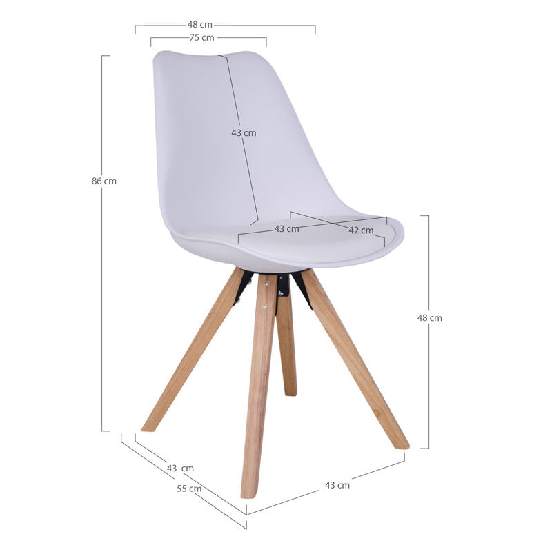 Matstol - Bergen Vit/Natur House Nordic