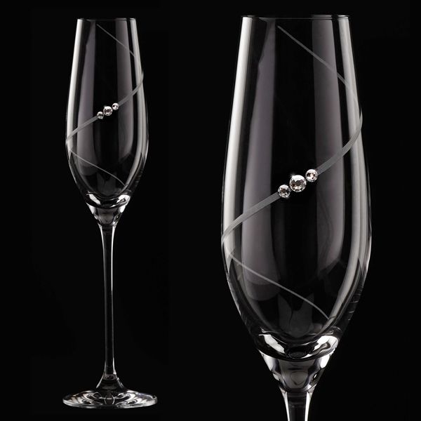 New Pen - Champagneglas med Swarovski-kristaller Rödvinsglas MATRIVO