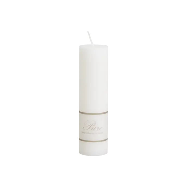 PURE Blockljus vitt stearin diameter 4 × 15 cm