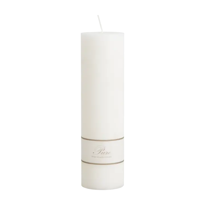 PURE Blockljus vitt stearin diameter 7 × 25 cm