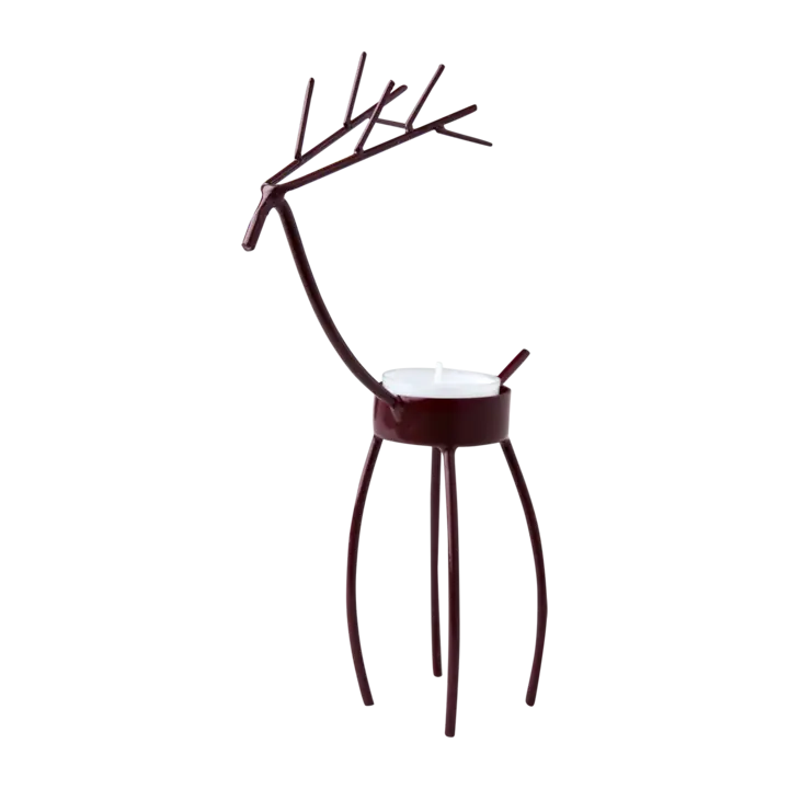 OH DEER Värmeljushållare S vinröd – 2-pack