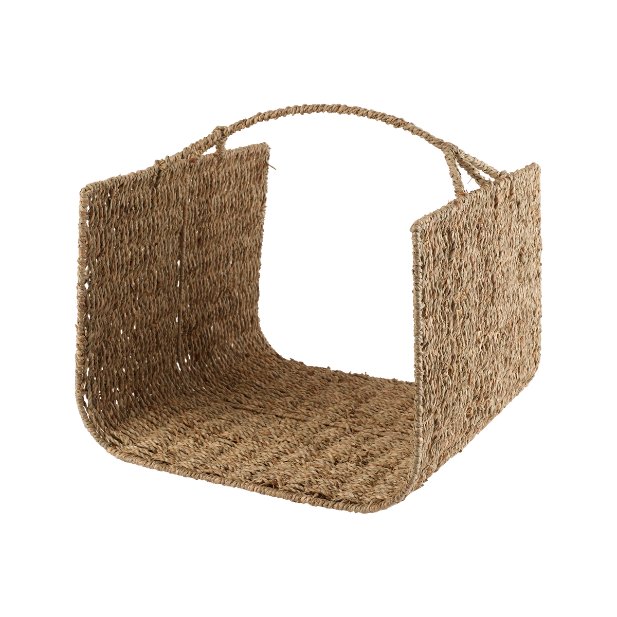 COLLECT vedkorg i naturfärgat sjögräs, 42 cm – Affari of Sweden