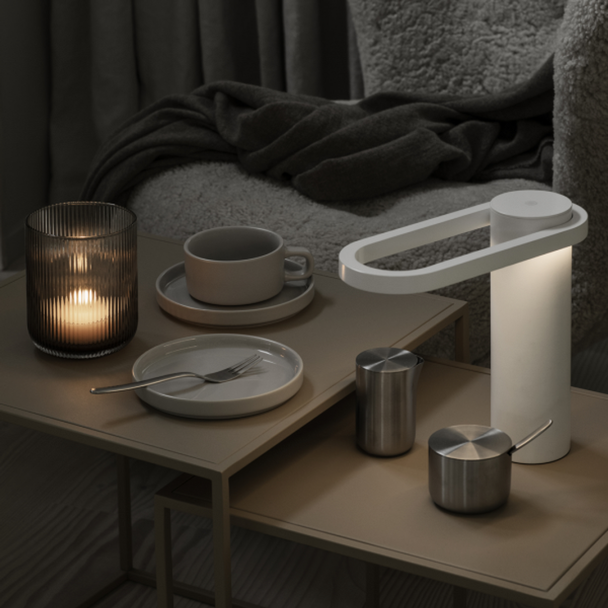 Tallrik Pilar Ø14 cm Moonbeam från blomus
