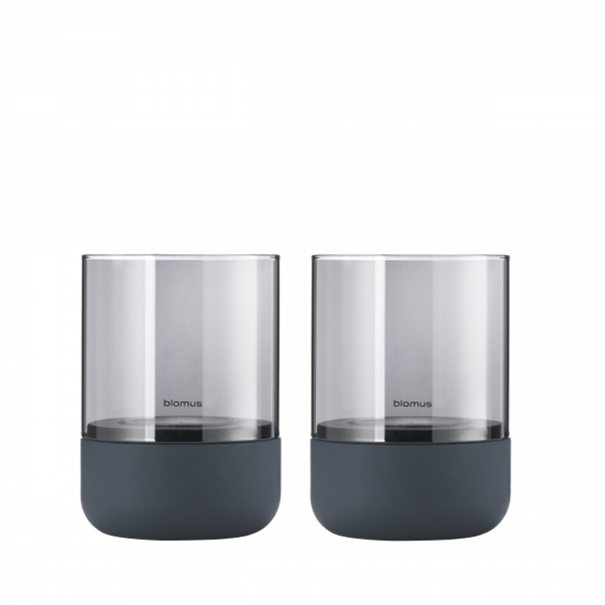 Ljuslykta Calma 2-Pack 9,5 cm Steel Gray/Smoke från blomus