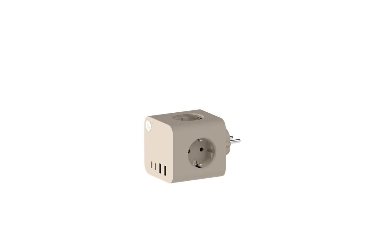 Grenuttag Ampie Eu Usb-A/Usb-C Ivory Sand från KREAFUNK