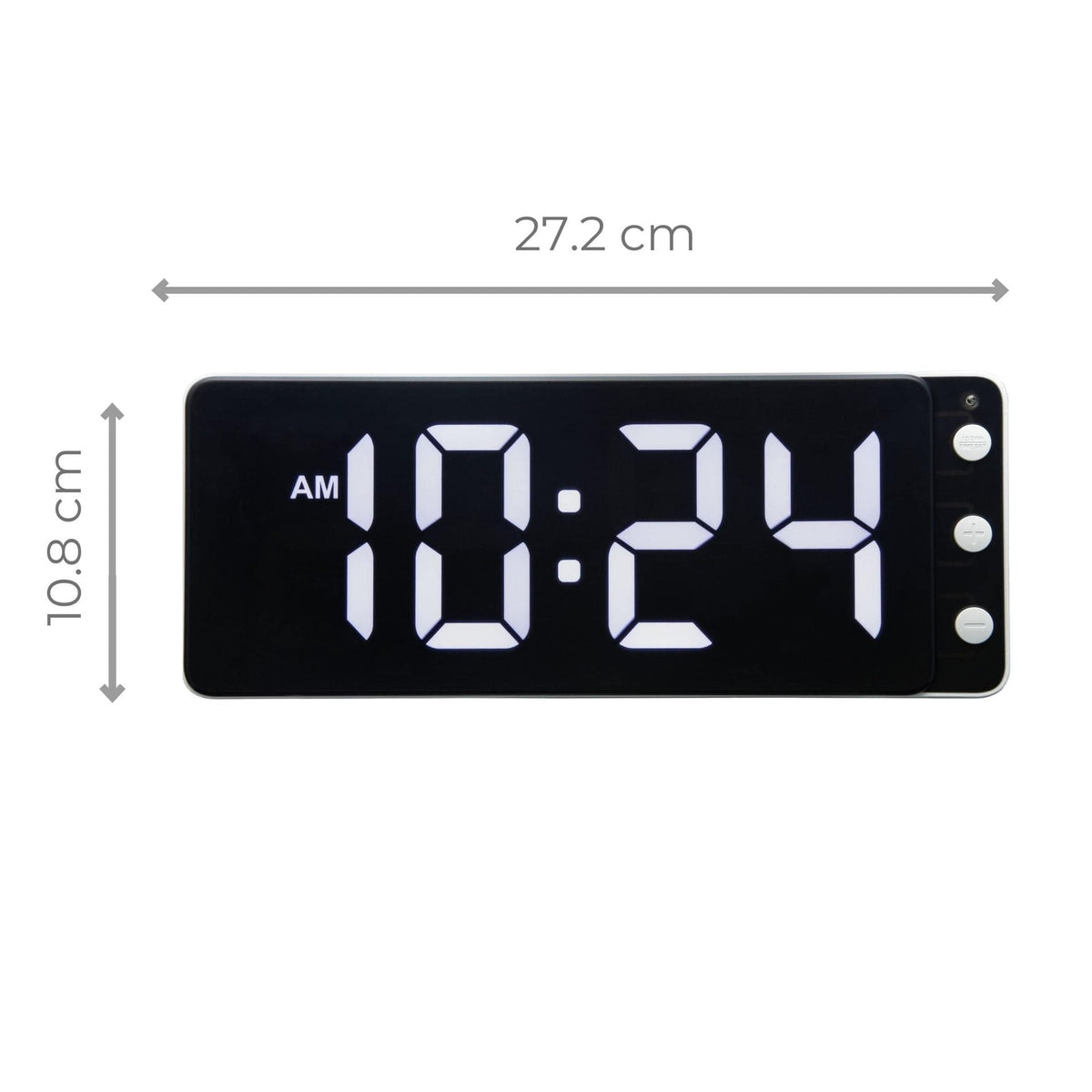 Väggklocka/Bordsklocka Digital 27 cm Svart/Vit från NeXtime