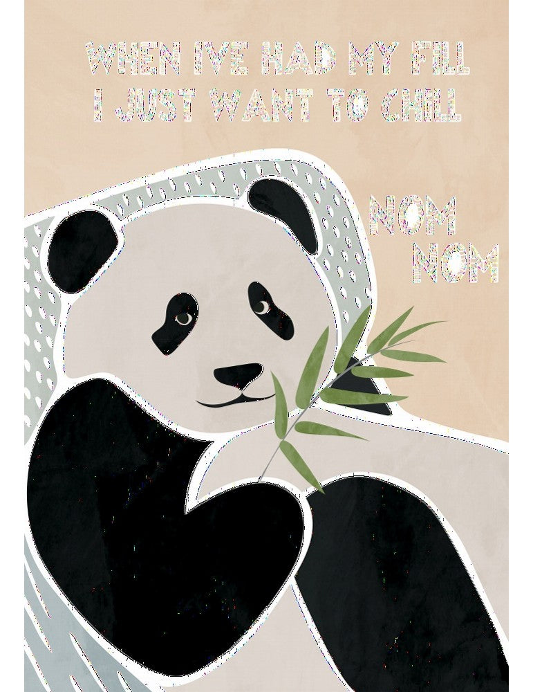 Affisch - Children's Panda Typography