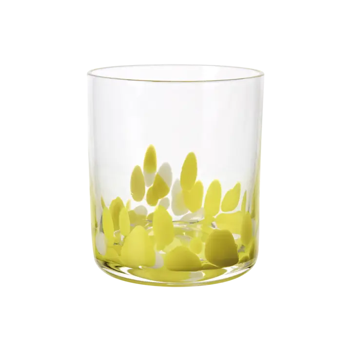 Klar/Gul: Cocktailglas klar/gul, munblåst handgjort glas 30 cl från Hemboden.