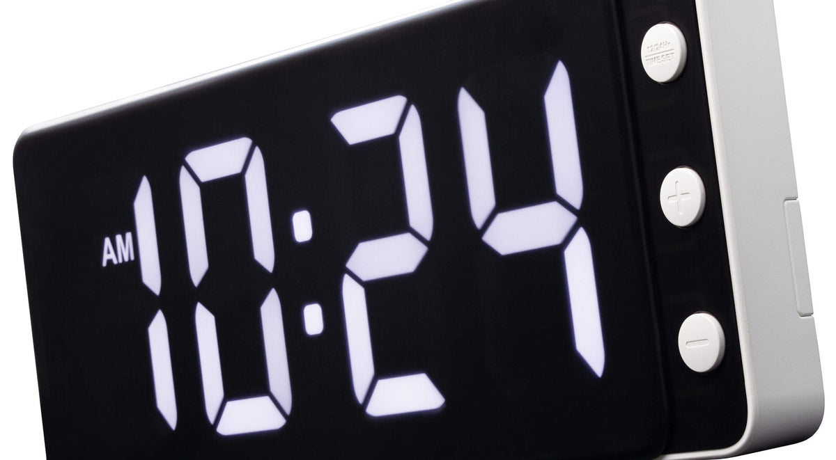 Väggklocka/Bordsklocka Digital 27 cm Svart/Vit från NeXtime