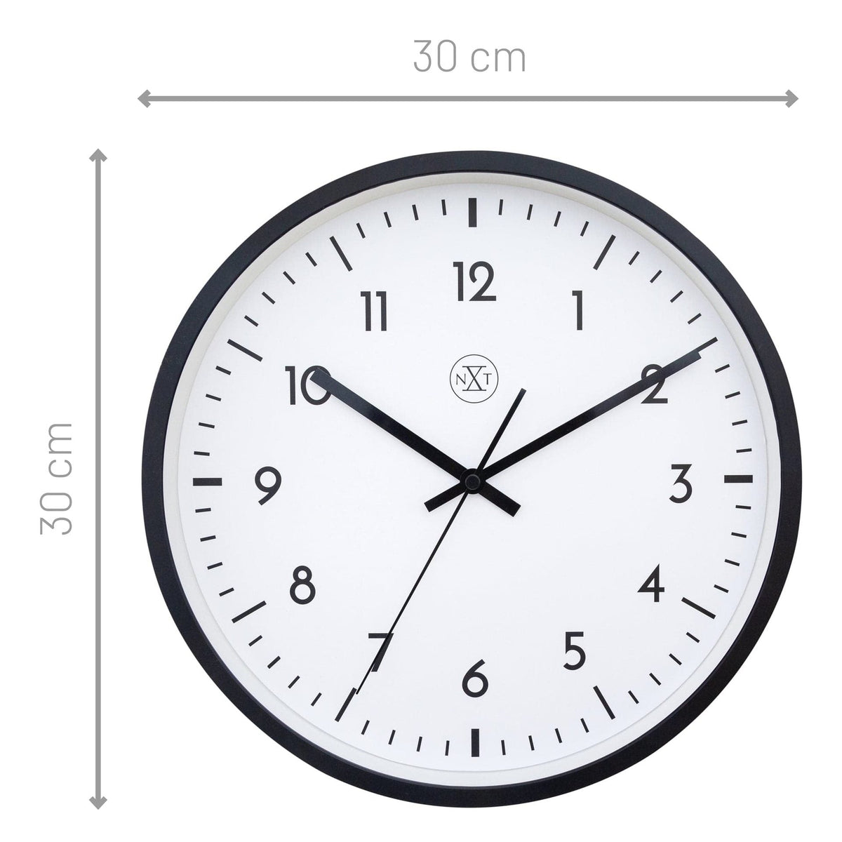 Väggklocka Easy Big 30 cm Svart/Vit från NeXtime