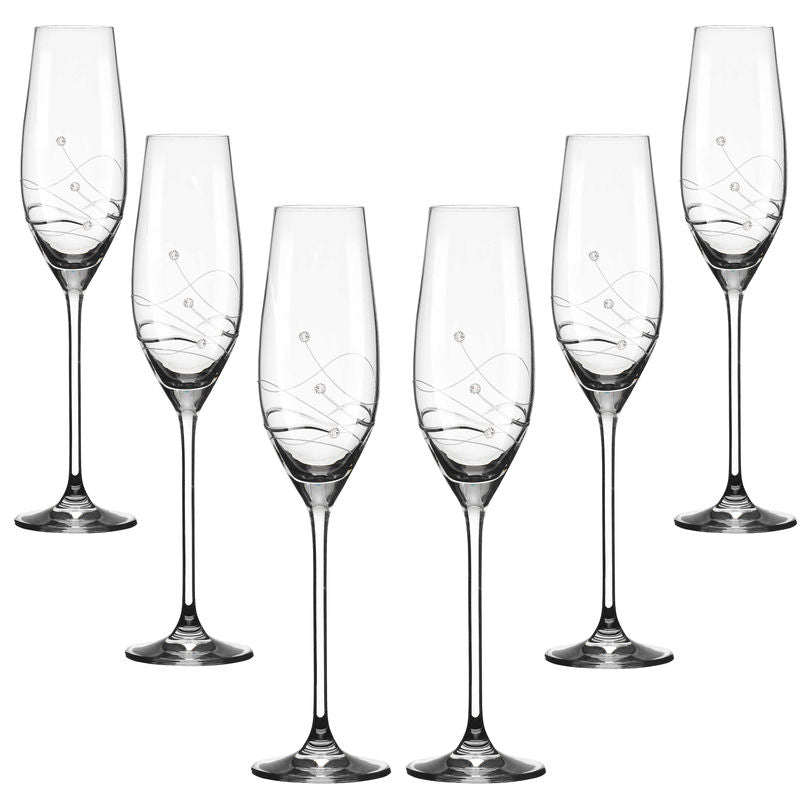 Clio - Champagneglas med Swarovski-kristaller Rödvinsglas MATRIVO