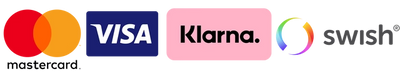 Betala med Mastercard, Visa, Klarna eller Swish.