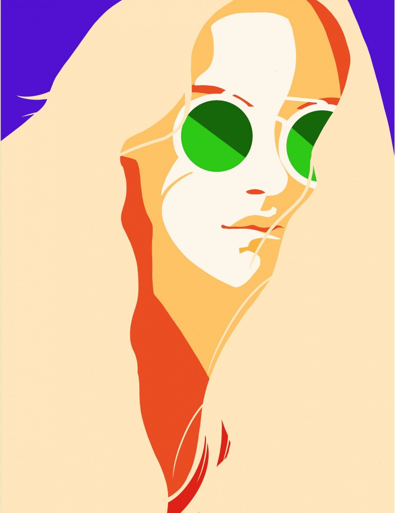 Affisch - Hippie Girl Pelcasa 21x30