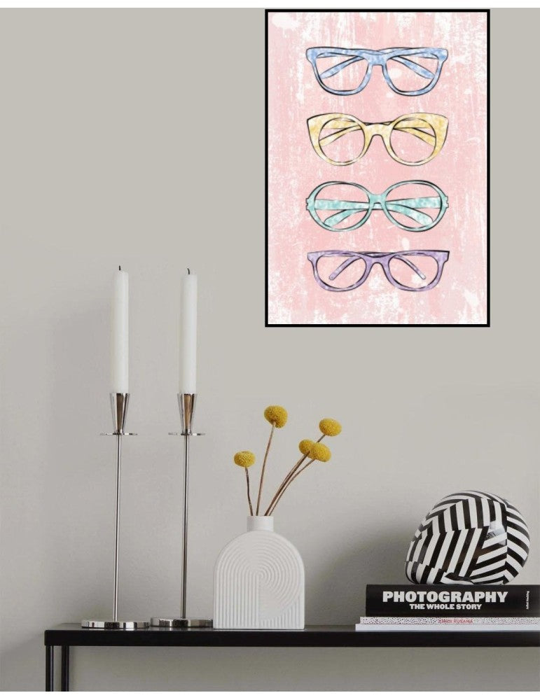 Affisch - Pink Glasses  21x30