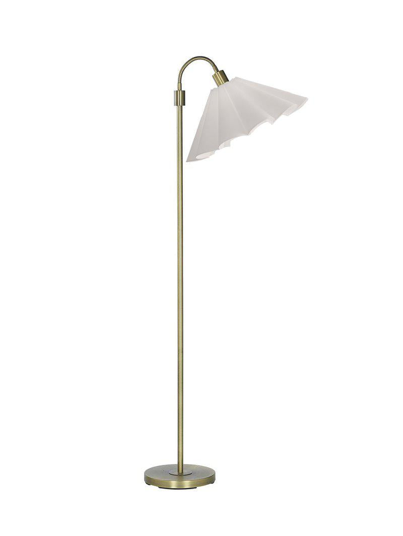 Amy golvlampa guld med Freja skärm 150 cm – PR Home