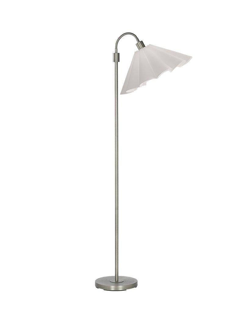 Amy golvlampa silver med Freja skärm 150 cm – PR Home