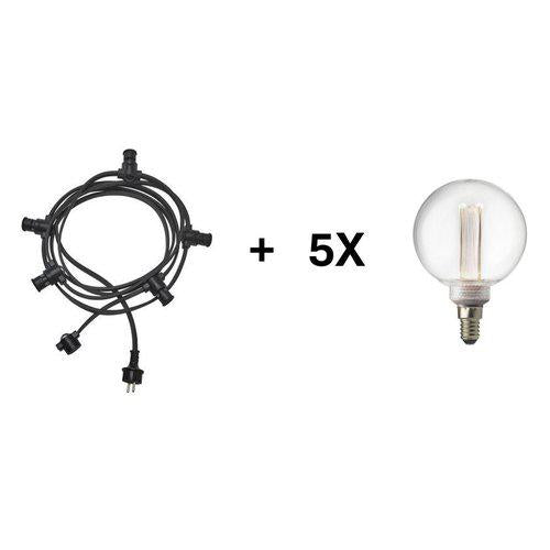 Ljusslinga Future LED med 5 lampor 3 000 K – 4,2 m – PR Home