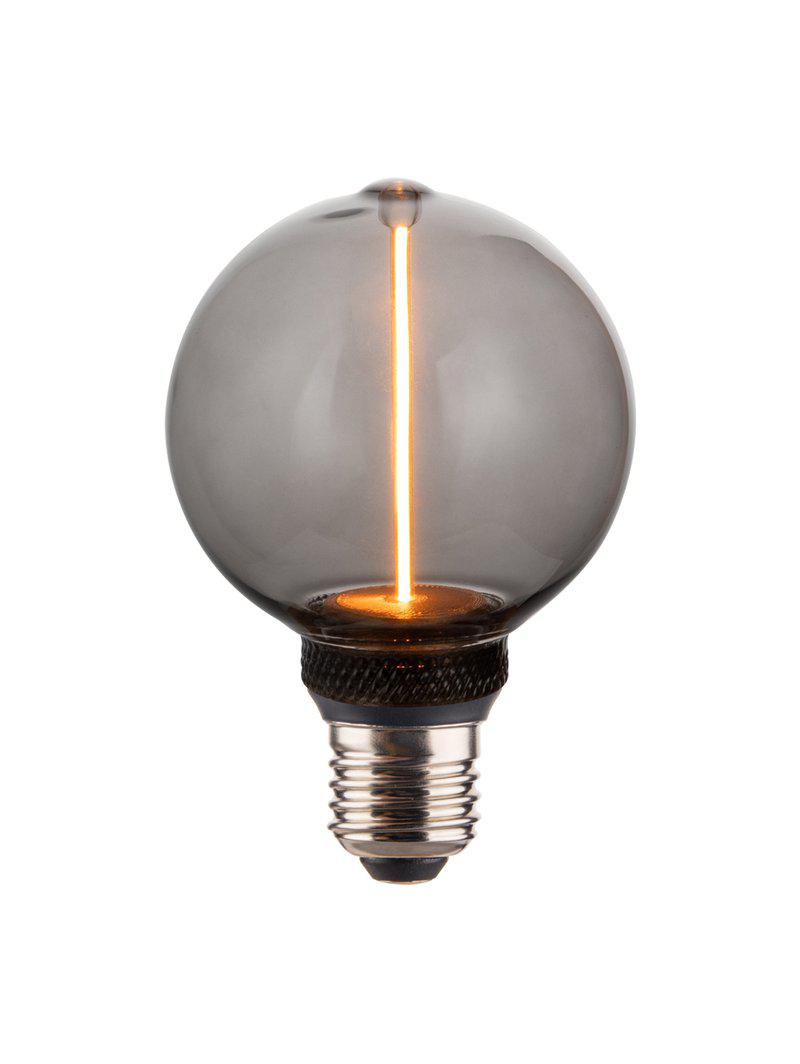 5-pack Edge LED G80 rökfärgad E27 2 W – PR Home. Bilden visar en ljuskälla ur paketet.
