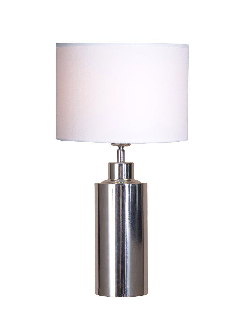 Bordslampa Solo krom med vit skärm 46 cm – PR Home