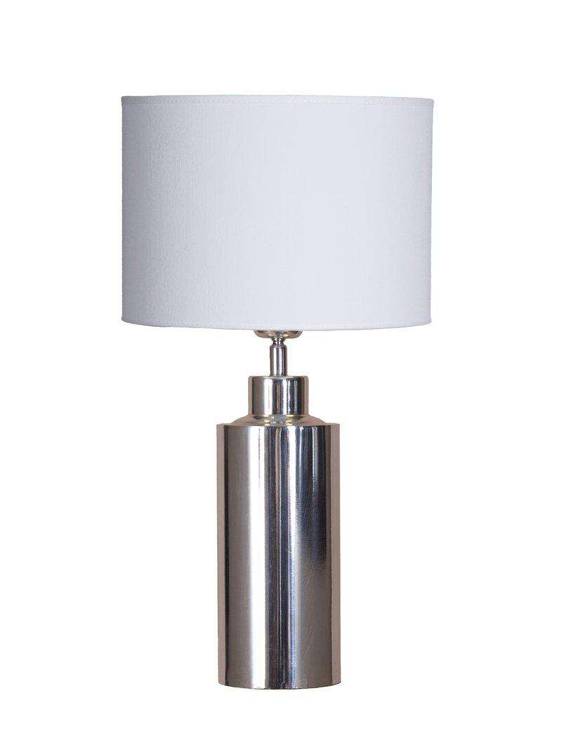 Bordslampa Solo krom med vit skärm 46 cm – PR Home