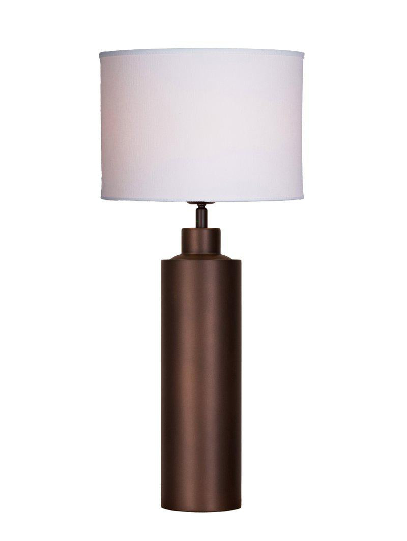 Bordslampa Solo antikbrun med vit skärm 57 cm – PR Home