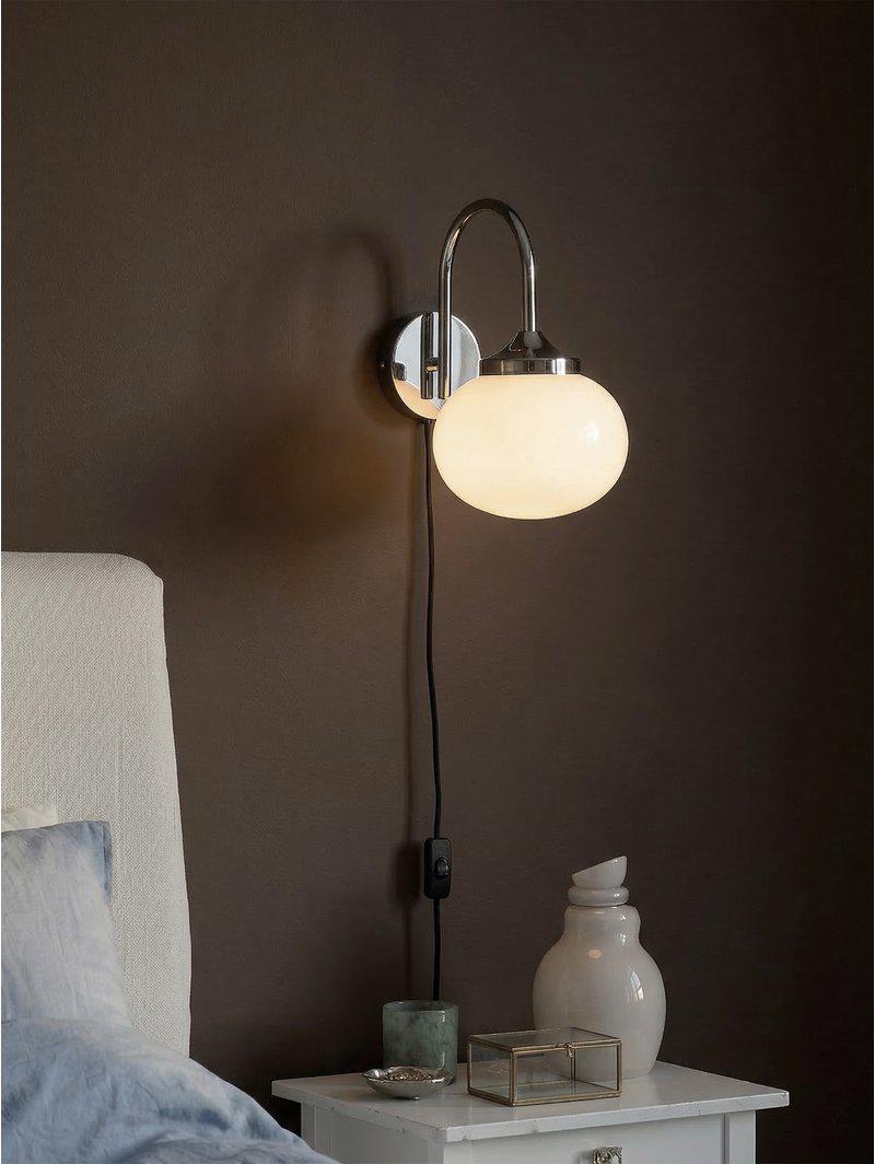 Elsy vägglampa vit/krom – PR Home – bild 3
