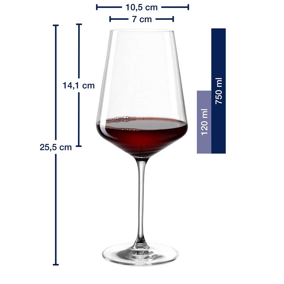 Rödvinsglas Puccini Reservglas 750ml