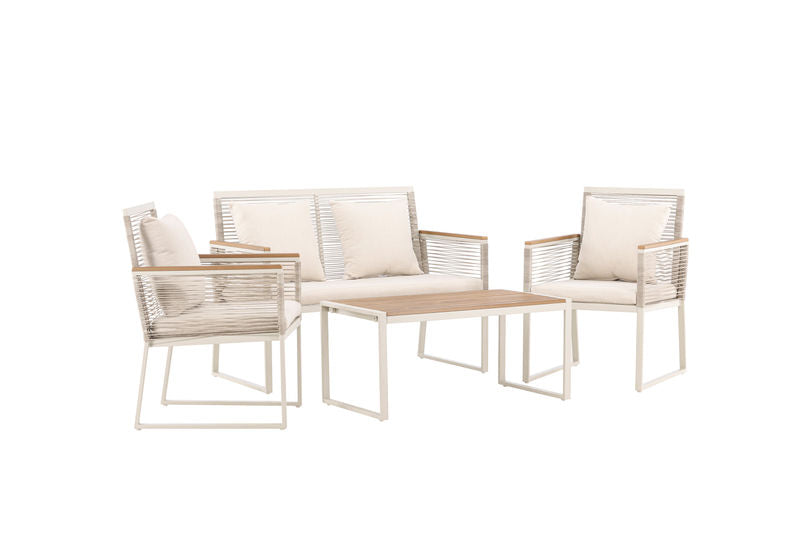 Dallas - Lounge set  - Beige/Ljusgrå - Hemboden