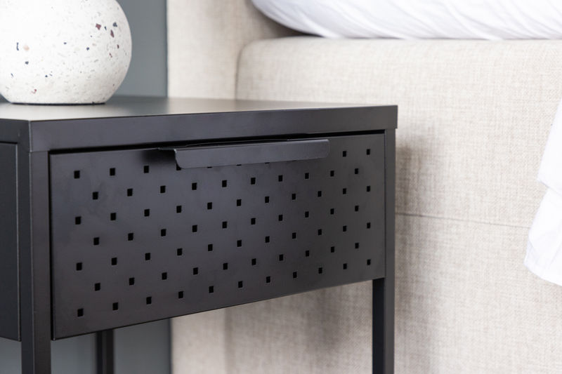 SACRAMENTO Sängbord 40x40 Svart Venture Home