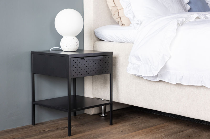 SACRAMENTO Sängbord 40x40 Svart Venture Home