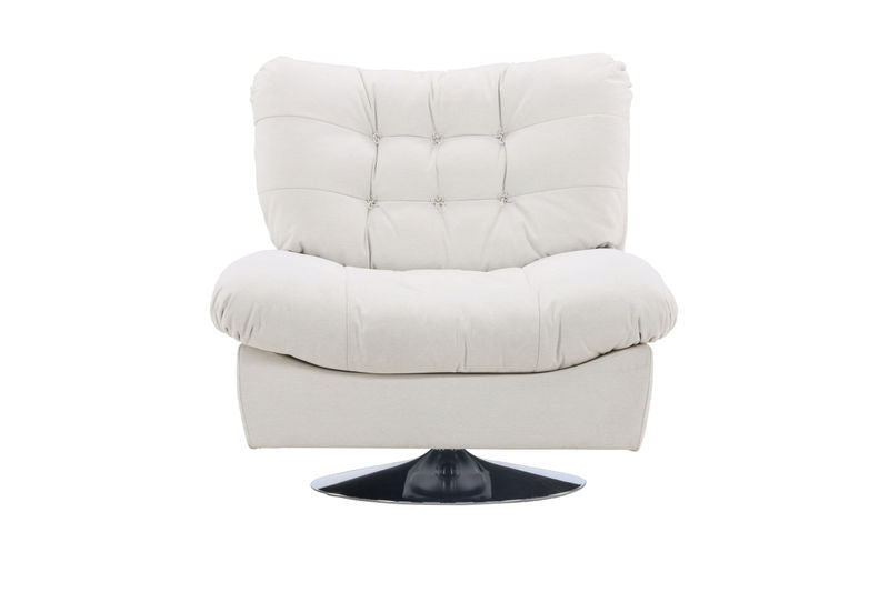 Florens Singel Soffa - Chrome / Offwhite tyg Fåtöljer Venture Home