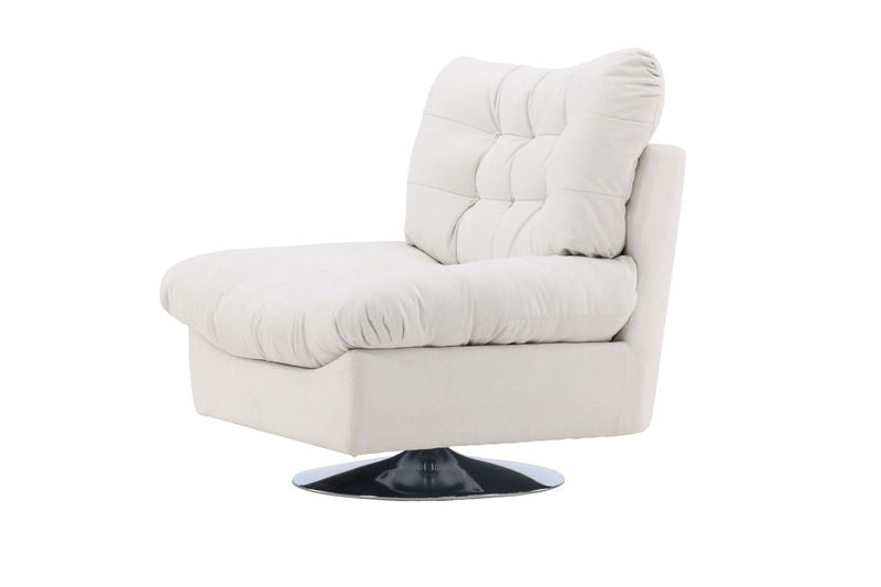 Florens Singel Soffa - Chrome / Offwhite tyg Fåtöljer Venture Home
