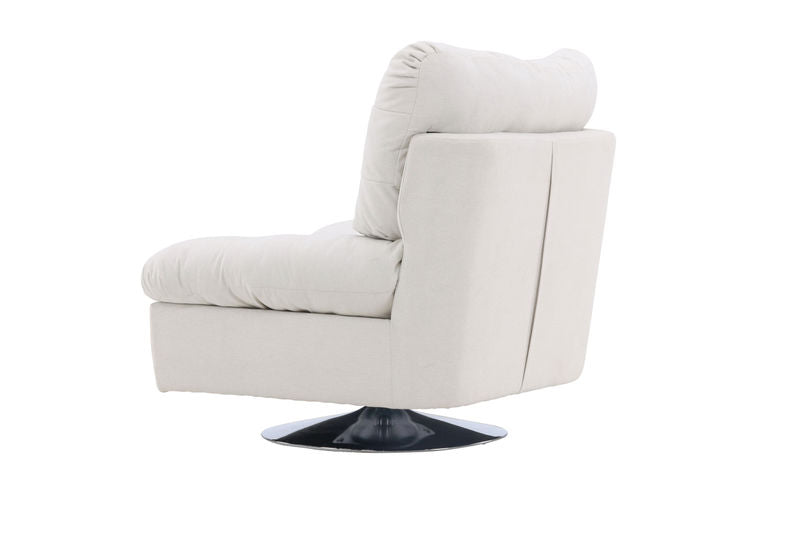Florens Singel Soffa - Chrome / Offwhite tyg Fåtöljer Venture Home