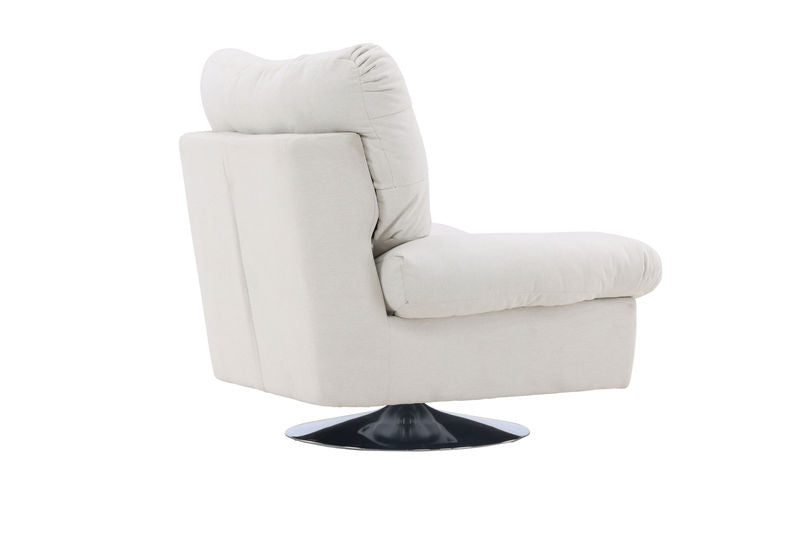 Florens Singel Soffa - Chrome / Offwhite tyg Fåtöljer Venture Home
