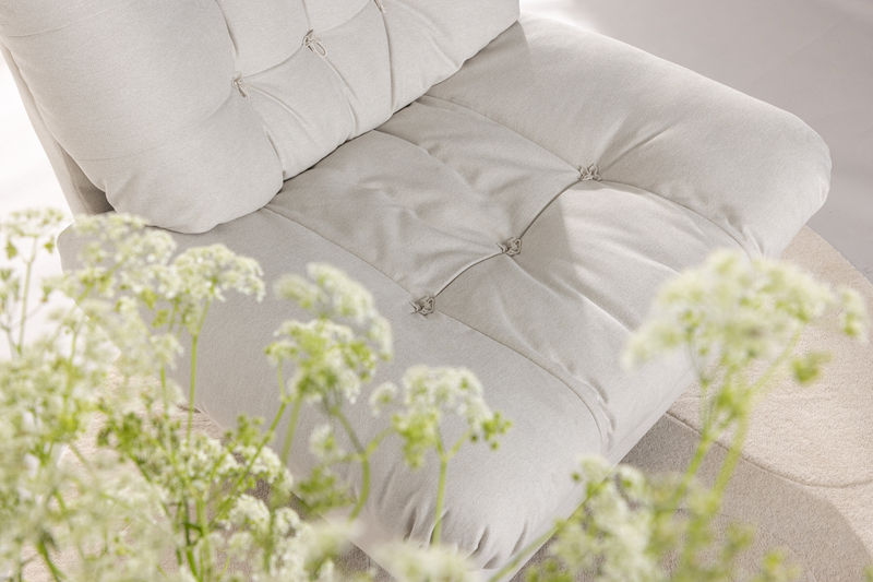 Florens Singel Soffa - Chrome / Offwhite tyg Fåtöljer Venture Home