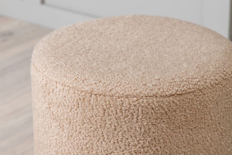 Venture Home Benji Pouf - Black / Beige Teddy - Hemboden