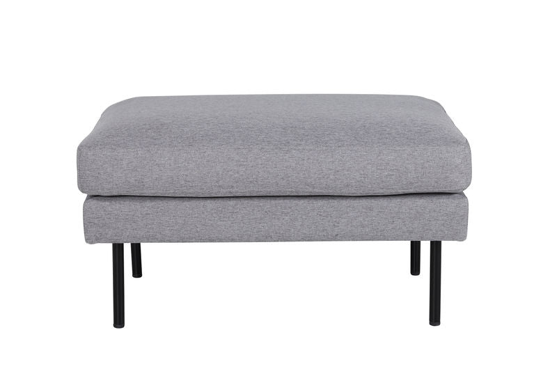 Venture Home Zoom Ottoman - Black / Steel Grey Fabric - Hemboden