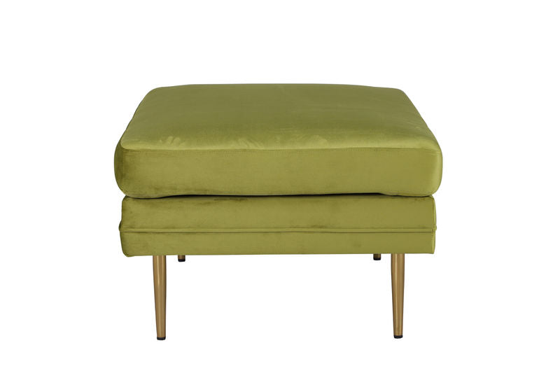 Venture Home Boom Ottoman - Brass / Green Velvet - Hemboden